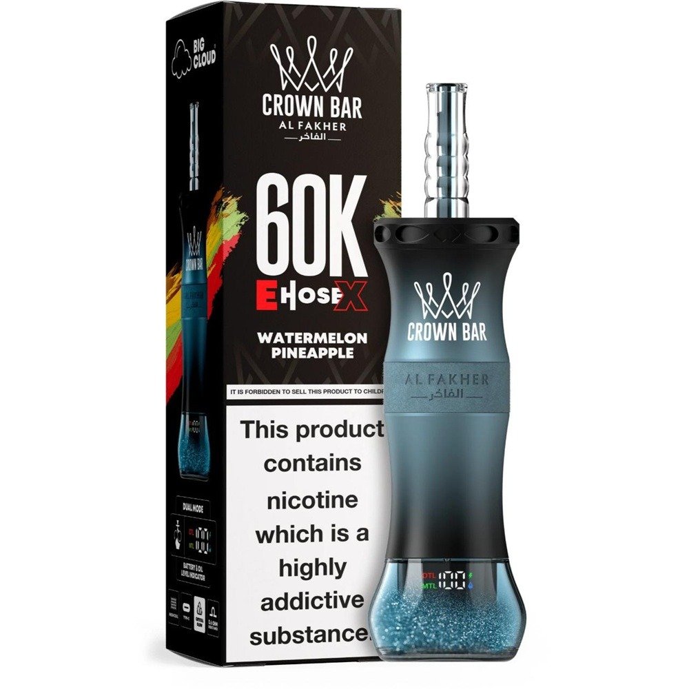 AL Fakher Crown Bar E Hose X Disposable (60000 Puffs) - Image 1